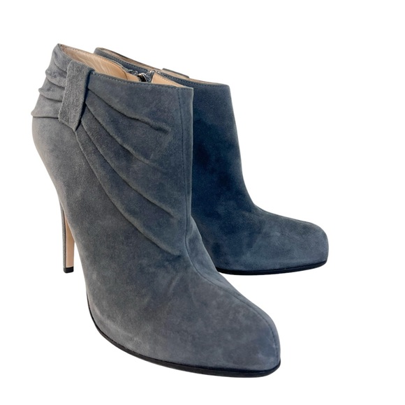 Valentino Garavani gray suede platform ankle boots - Picture 8 of 8
